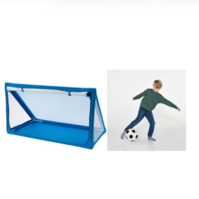 IKEA Toy Storage Box, stuffies and soccer net with soft ball item