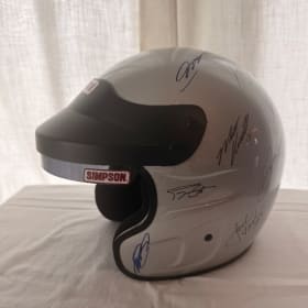 Signed Racing Helmet from Late 1990's (Grey) item