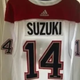 32.Montreal Canadiens Team Captain Nick Suzuki Signed Jersey item