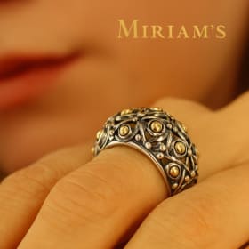 10. Sterling Silver & 18kt Gold Dome Ring from Miriam's item