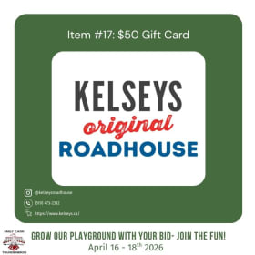 Item #17: $50 Kelseys Roadhouse Gift Card item