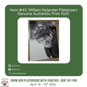 Item #42: William Nylander Pietensart Authentic Print 11x15" item