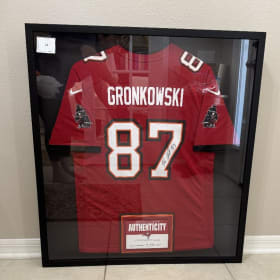 #24- Signed Gronkowski Jersey w/ Authenticity cert. item