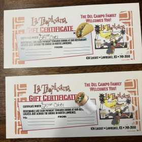 $50 Gift Certificate to La Tropicana item