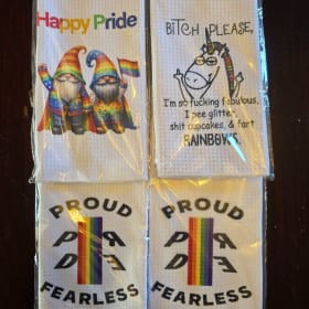 4 Pride themed dish towels item