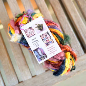 Handspun Rainbow Locks Yarn Skein item