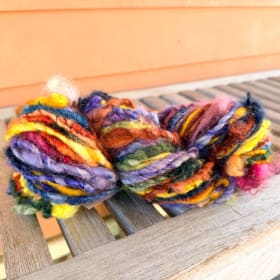 Handspun Rainbow Locks Yarn Skein item