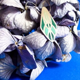 Sterling Silver & Enamel Pendant on chain by Keen Studio item