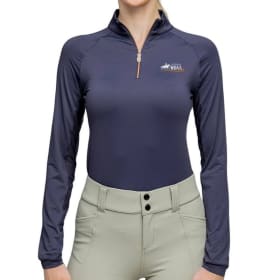 (XS) NAVY - (bronze swish) NV Logo Kastel® Long Sleeve item