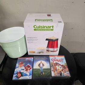 Air Popcorn Popper and 3 DVDs item