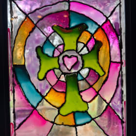 Cross My Heart 9 x 11 Stained Glass item