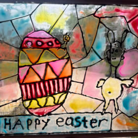 Easter 11 x 14 stained glass item
