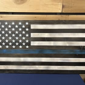 Handmade police American flag item