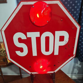 School Bus Stop Sign Light item