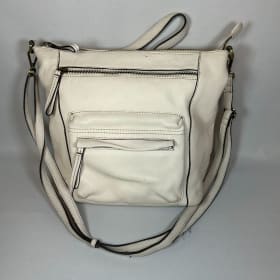 Cream  Leather Backpack* - U item