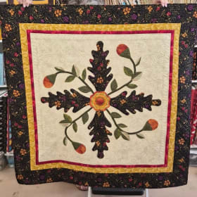 Leaf and Bud Hand Applique' Quilt item