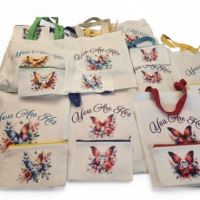YOU ARE HER Tote Bag w/ matching makeup bag item