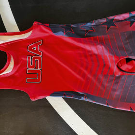 Nearfall Red USA singlet item