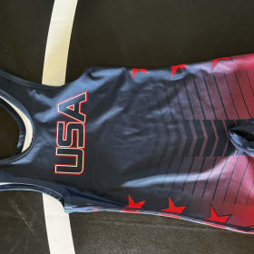 Nearfall Blue USA singlet item