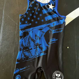 CaUSA blue wrestling singlet item