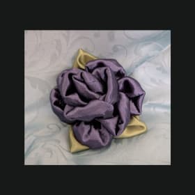 Victorian Inspired Satin Brooch by Charlie, Valued at $40 item