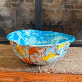 1st grade- Handcrafted Paper Mâché Bowl item