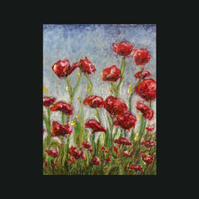 Red Poppies by Heather Stanich Valued at $200 item