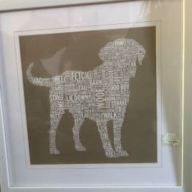 Framed Labrador Word Art Print item