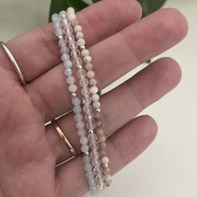 3 Sterling Silver & Genuine Gemstone bracelets ($125 value) item