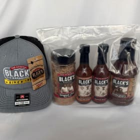 Black's BBQ Sauces, rub and hat item