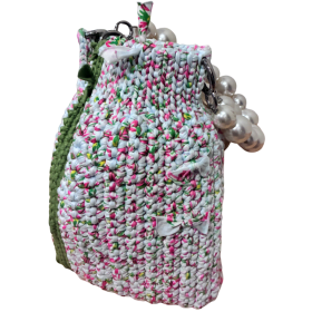 Crochet Purse w Pearl Handle item