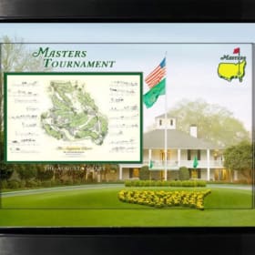 The Masters Framed Map and Photograph Collage item