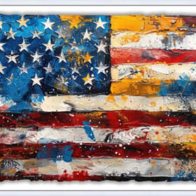 American Flag 3D Pop Art with Soldier item