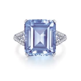 Emerald Blue Topaz Cocktail Ring item
