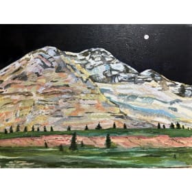 "Moonlit Summit" acrylic on canvas by Sydell Rothafel item