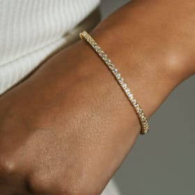 Gold Vermeil Tennis Necklace & Bracelet Set ($580 value) item