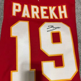 Zayne Parekh Autographed Calgary Flames Jersey ($250 value) item