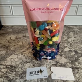 LG bag candy and $50 gift card item