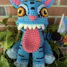Crocheted Derpy Tiger from K Pop Demon Hunters item