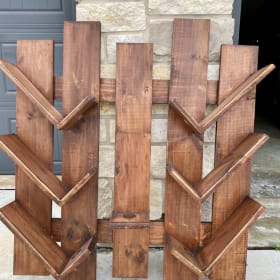 Custom wood wine rack item