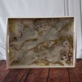 Handcrafted Epoxy Crystal Serving Tray item