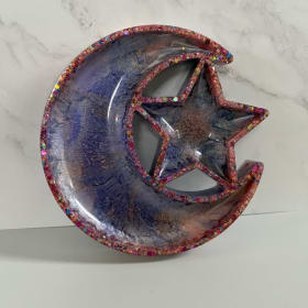 Moon star epoxy tray from students item
