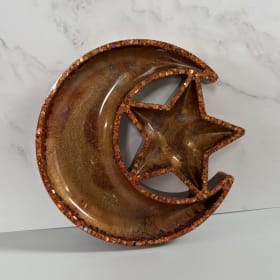 Moon star epoxy tray from students (earth tones) item