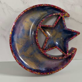 Moon star epoxy tray from students item