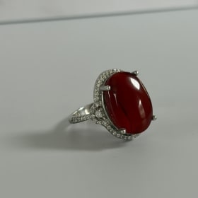 Authentic Najaf Aqeeq Statement Ring - Size 8 item