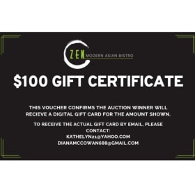 Zen Modern Asian Bistro - $100 Gift Certificate item