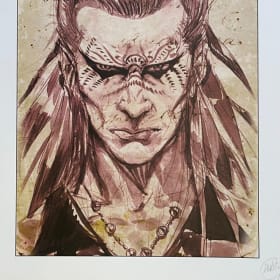 Lemuri print signed by artist Giulio De Vita. item