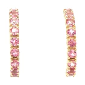 Natural Pink Tourmaline Hoop Earrings (1.20 CTW) – 18K Gold item