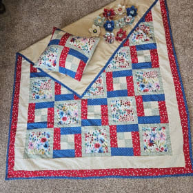 Handmade quilt, pillow & garland item
