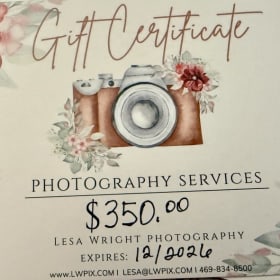 Lesa Wright Photography Gift Certificate item